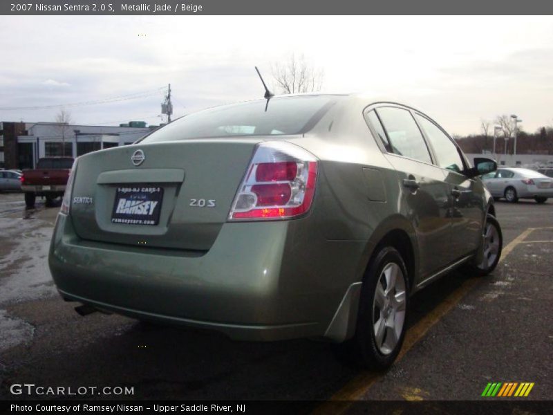 Metallic Jade / Beige 2007 Nissan Sentra 2.0 S