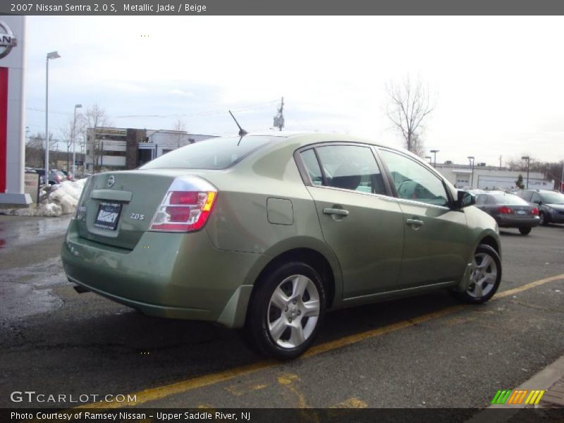 Metallic Jade / Beige 2007 Nissan Sentra 2.0 S