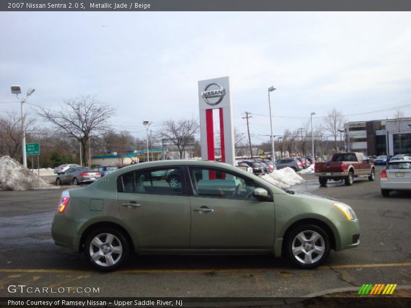 Metallic Jade / Beige 2007 Nissan Sentra 2.0 S