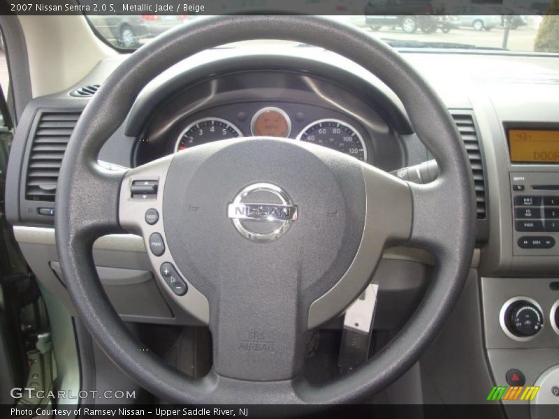 Metallic Jade / Beige 2007 Nissan Sentra 2.0 S