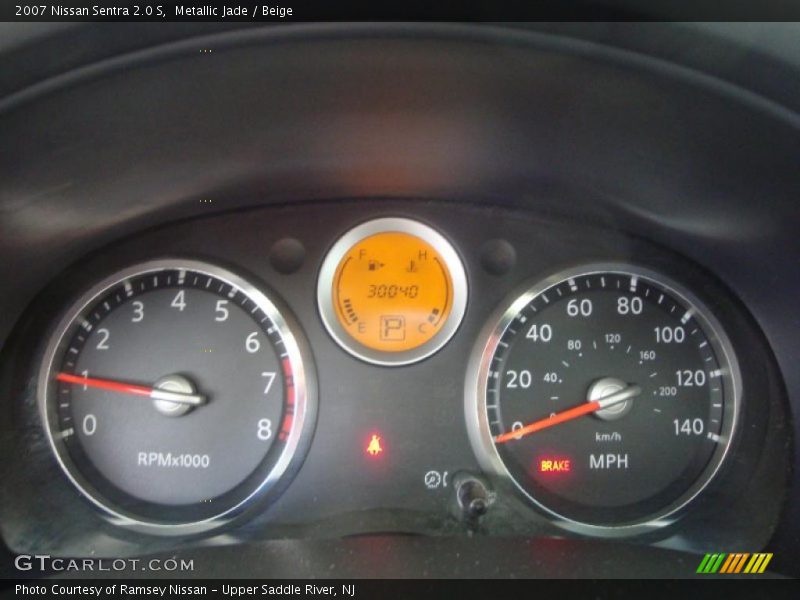 Metallic Jade / Beige 2007 Nissan Sentra 2.0 S