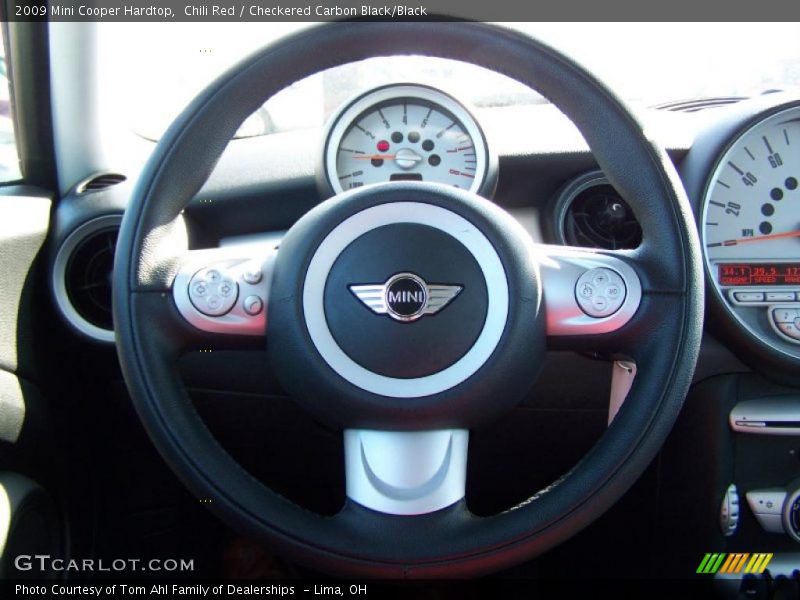 Chili Red / Checkered Carbon Black/Black 2009 Mini Cooper Hardtop