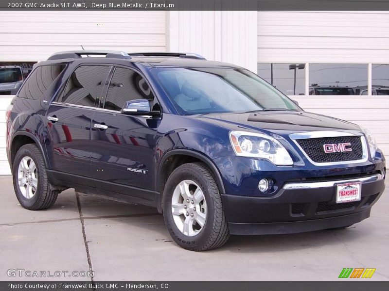 Deep Blue Metallic / Titanium 2007 GMC Acadia SLT AWD