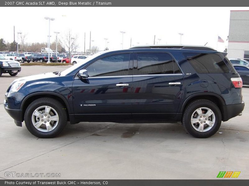 Deep Blue Metallic / Titanium 2007 GMC Acadia SLT AWD