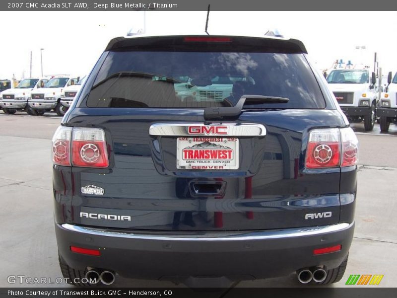 Deep Blue Metallic / Titanium 2007 GMC Acadia SLT AWD