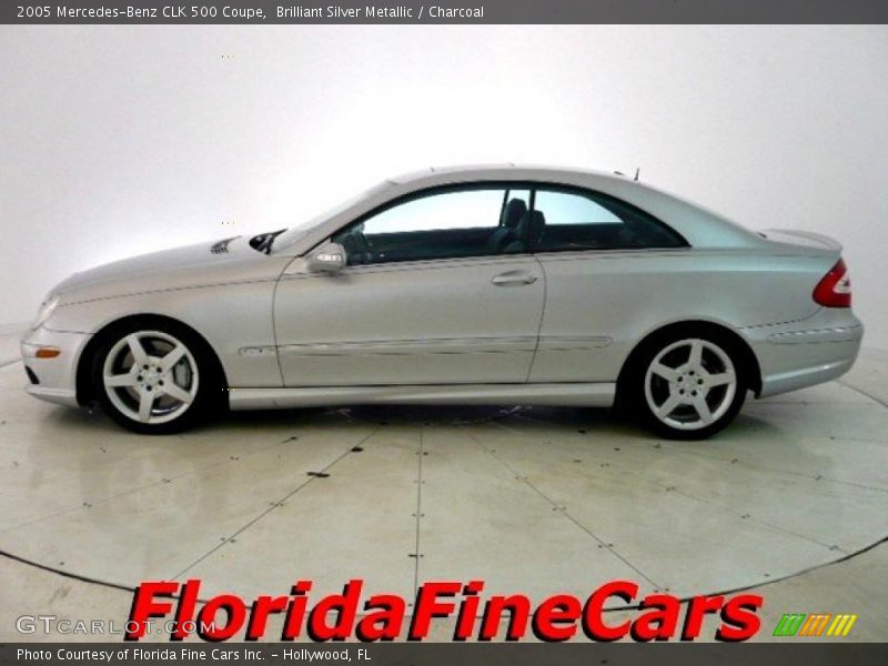 Brilliant Silver Metallic / Charcoal 2005 Mercedes-Benz CLK 500 Coupe