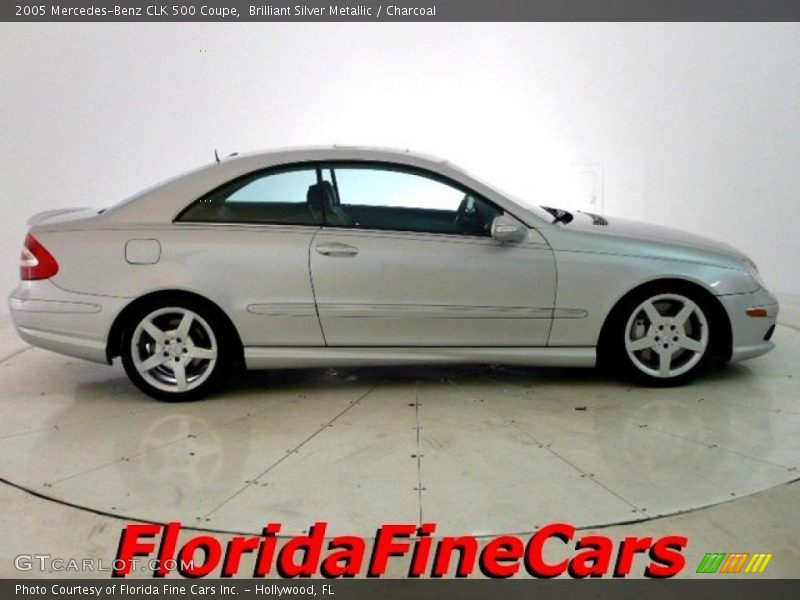 Brilliant Silver Metallic / Charcoal 2005 Mercedes-Benz CLK 500 Coupe