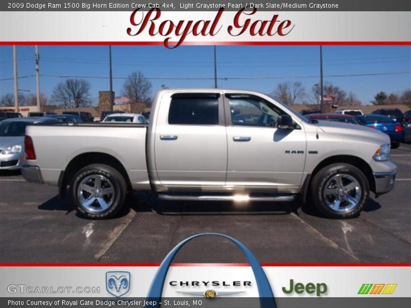 Light Graystone Pearl / Dark Slate/Medium Graystone 2009 Dodge Ram 1500 Big Horn Edition Crew Cab 4x4