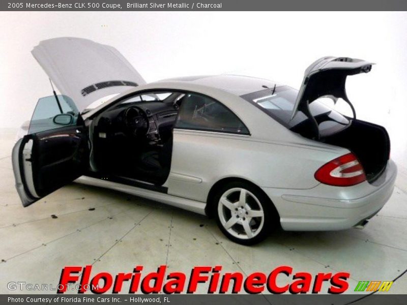 Brilliant Silver Metallic / Charcoal 2005 Mercedes-Benz CLK 500 Coupe