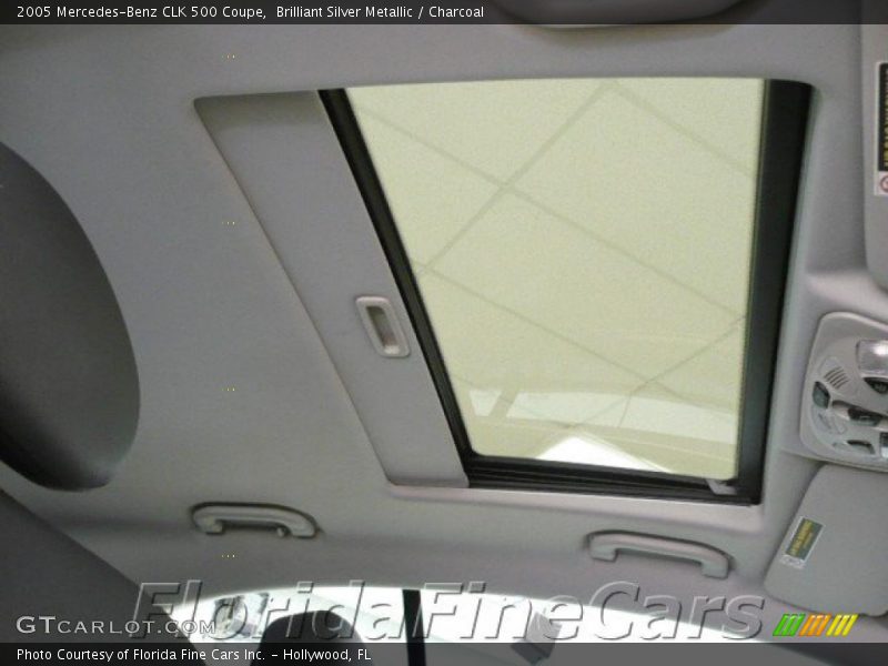 Brilliant Silver Metallic / Charcoal 2005 Mercedes-Benz CLK 500 Coupe