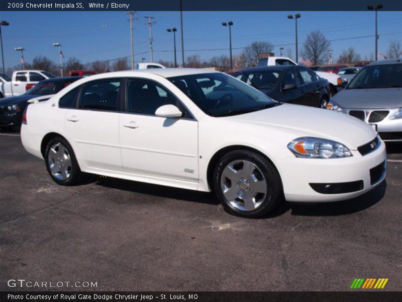 White / Ebony 2009 Chevrolet Impala SS