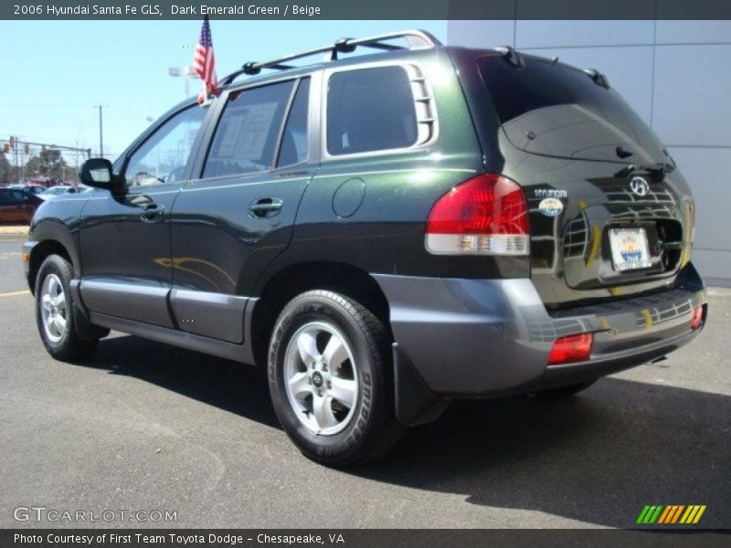 Dark Emerald Green / Beige 2006 Hyundai Santa Fe GLS