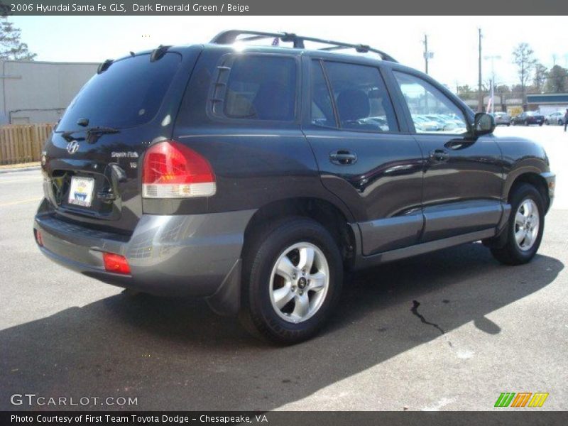 Dark Emerald Green / Beige 2006 Hyundai Santa Fe GLS