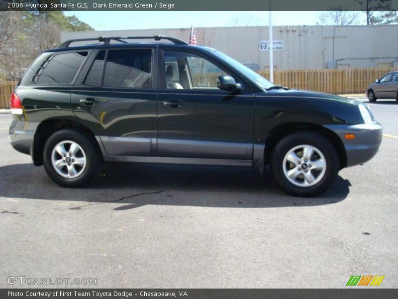 Dark Emerald Green / Beige 2006 Hyundai Santa Fe GLS