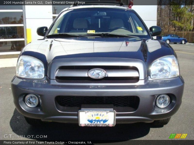 Dark Emerald Green / Beige 2006 Hyundai Santa Fe GLS