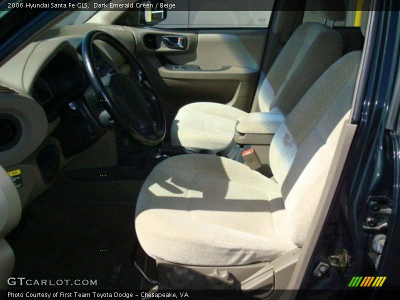 Dark Emerald Green / Beige 2006 Hyundai Santa Fe GLS