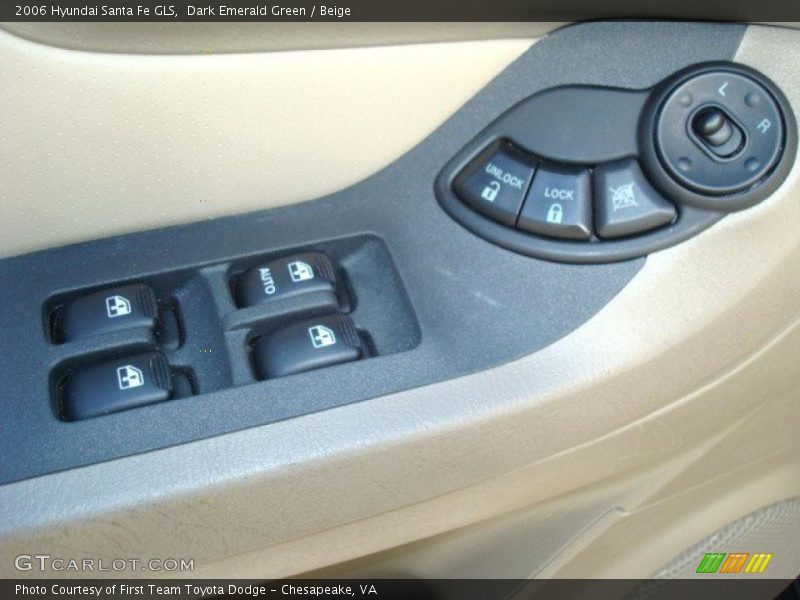 Dark Emerald Green / Beige 2006 Hyundai Santa Fe GLS
