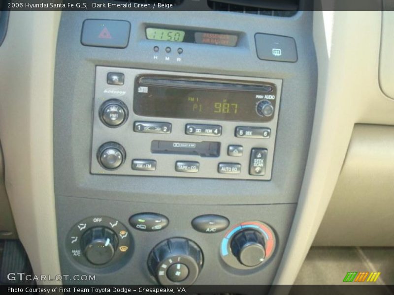Dark Emerald Green / Beige 2006 Hyundai Santa Fe GLS