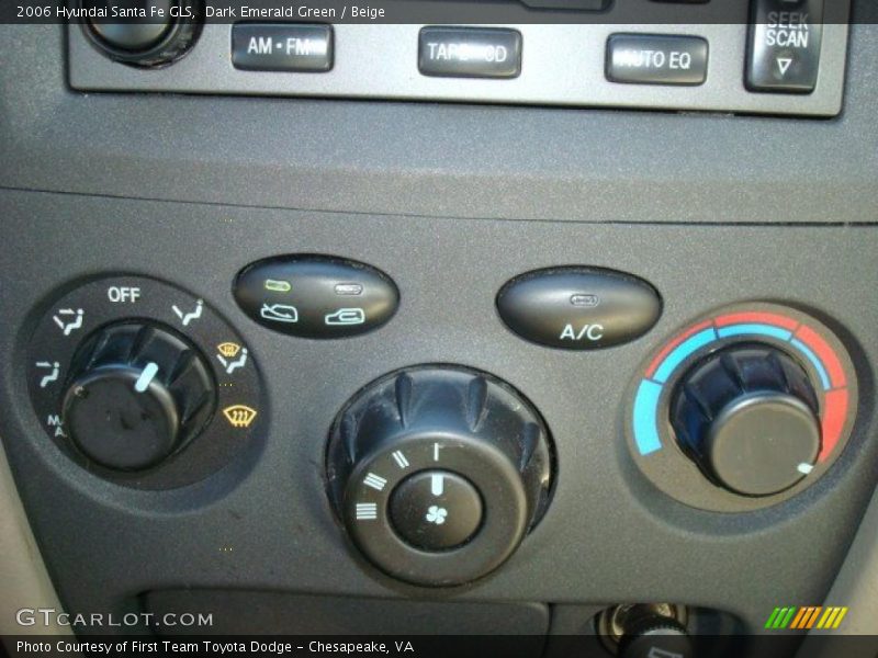 Dark Emerald Green / Beige 2006 Hyundai Santa Fe GLS