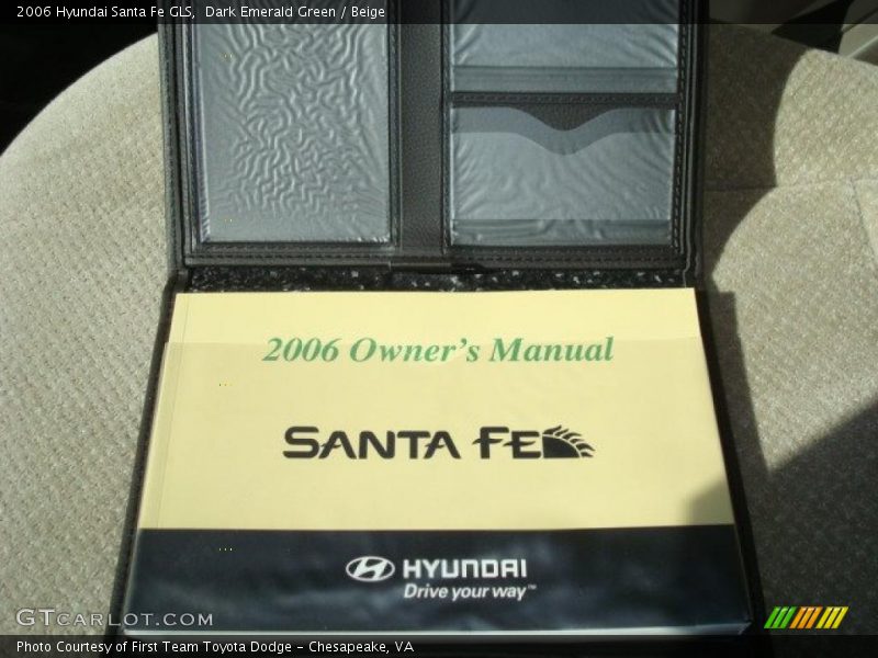 Dark Emerald Green / Beige 2006 Hyundai Santa Fe GLS