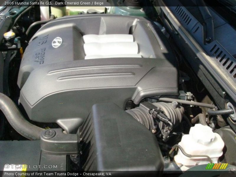 Dark Emerald Green / Beige 2006 Hyundai Santa Fe GLS