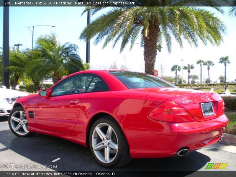 Mars Red / designo Graphite/Black 2005 Mercedes-Benz SL 500 Roadster