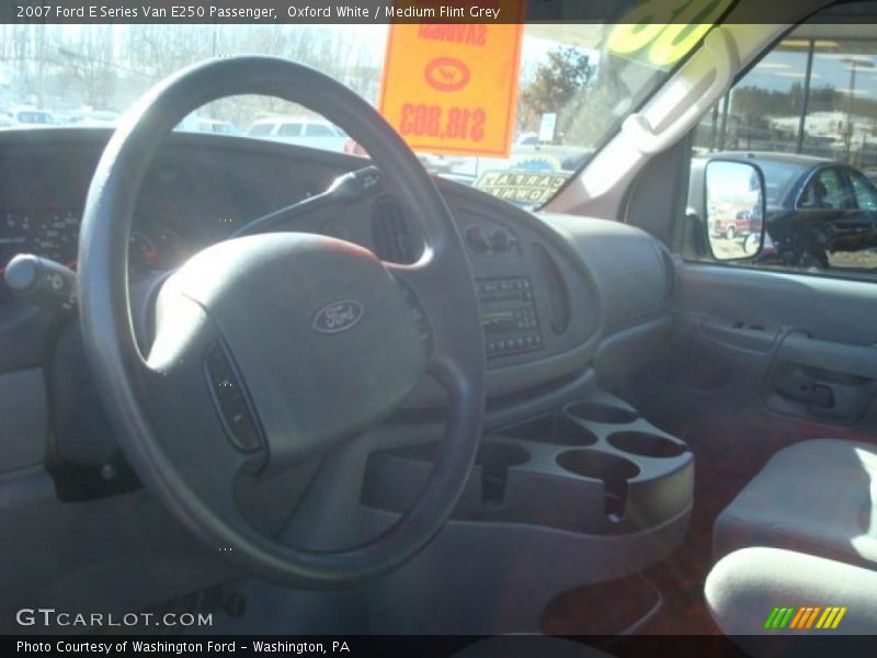 Oxford White / Medium Flint Grey 2007 Ford E Series Van E250 Passenger