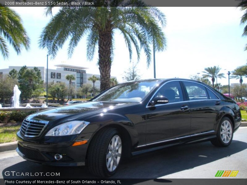 Black / Black 2008 Mercedes-Benz S 550 Sedan