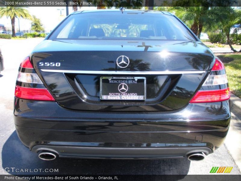 Black / Black 2008 Mercedes-Benz S 550 Sedan