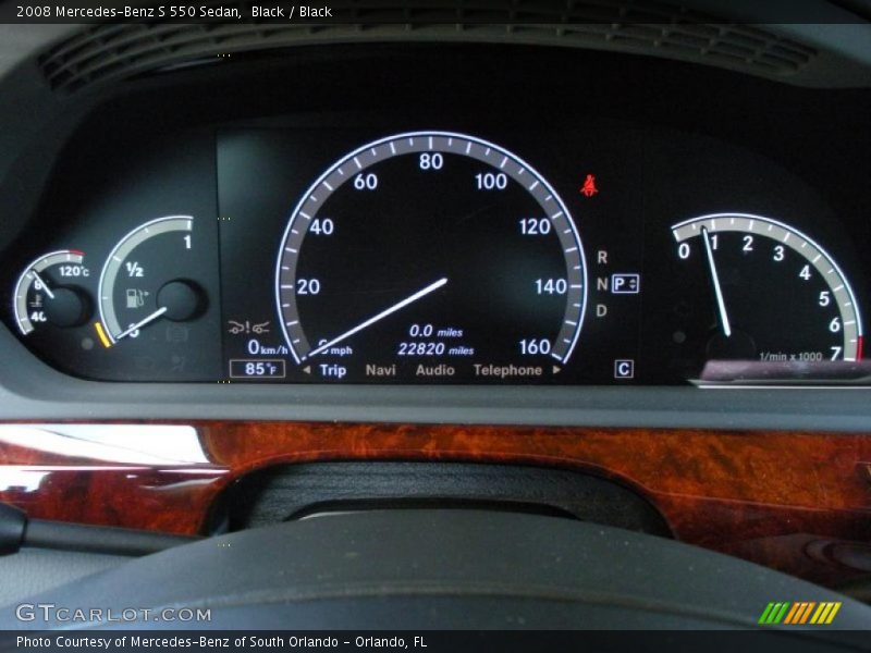 Black / Black 2008 Mercedes-Benz S 550 Sedan