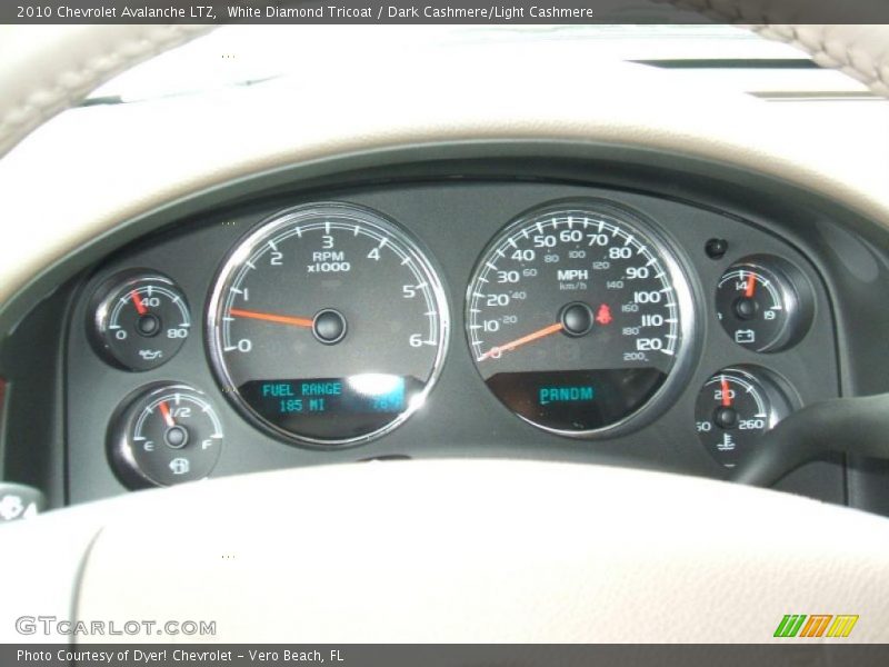White Diamond Tricoat / Dark Cashmere/Light Cashmere 2010 Chevrolet Avalanche LTZ