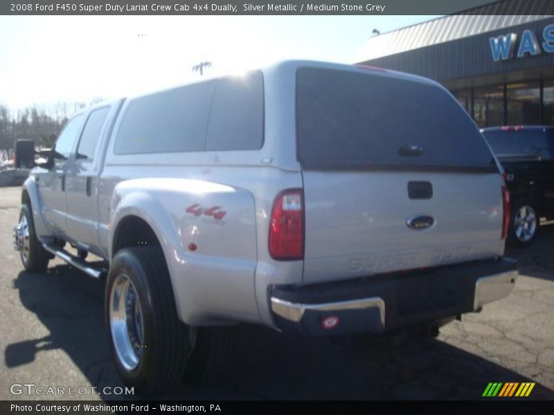 Silver Metallic / Medium Stone Grey 2008 Ford F450 Super Duty Lariat Crew Cab 4x4 Dually