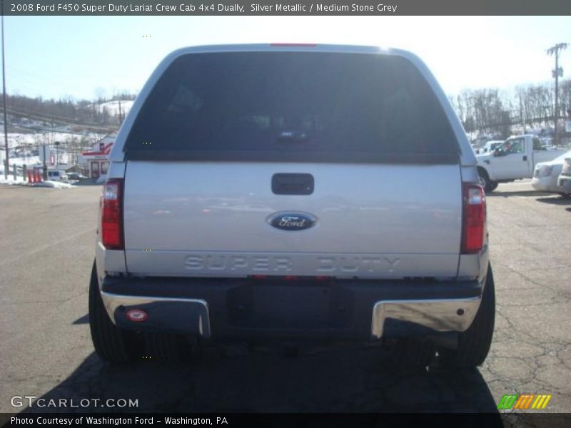 Silver Metallic / Medium Stone Grey 2008 Ford F450 Super Duty Lariat Crew Cab 4x4 Dually