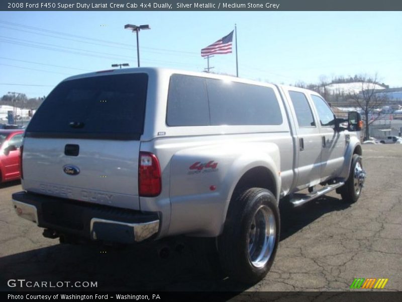 Silver Metallic / Medium Stone Grey 2008 Ford F450 Super Duty Lariat Crew Cab 4x4 Dually
