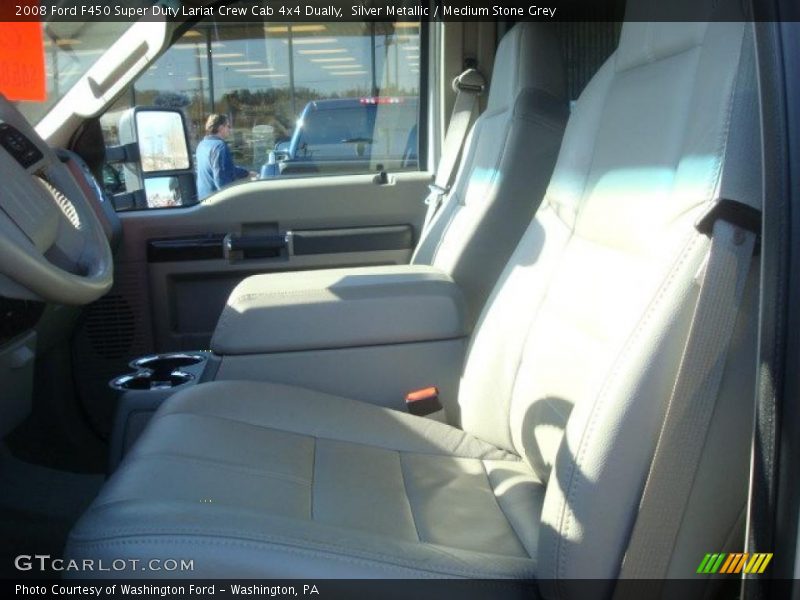 Silver Metallic / Medium Stone Grey 2008 Ford F450 Super Duty Lariat Crew Cab 4x4 Dually