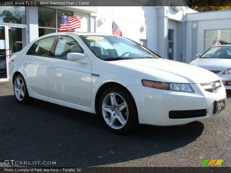 White Diamond Pearl / Camel 2005 Acura TL 3.2