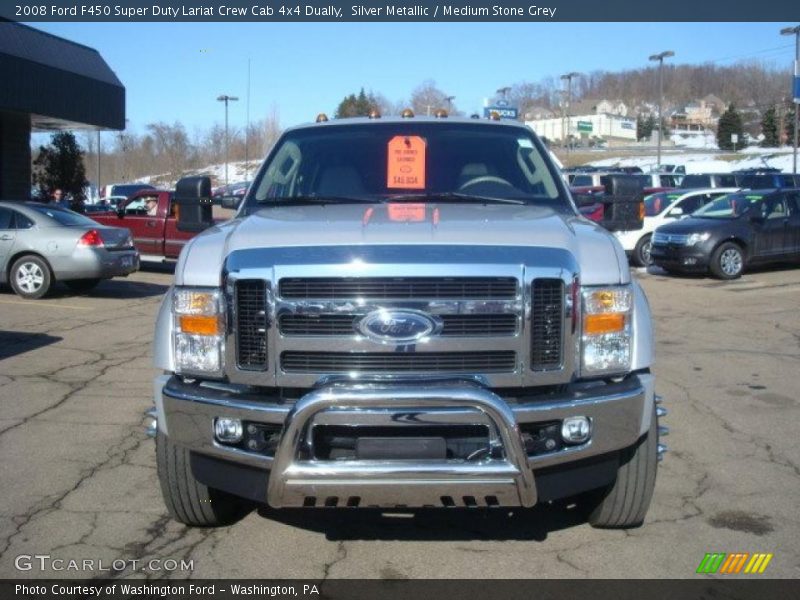 Silver Metallic / Medium Stone Grey 2008 Ford F450 Super Duty Lariat Crew Cab 4x4 Dually