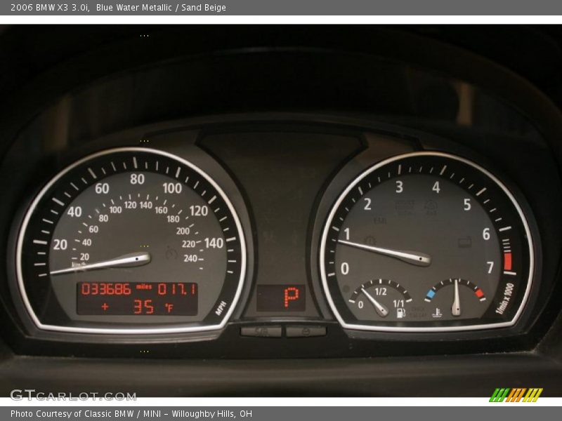 Blue Water Metallic / Sand Beige 2006 BMW X3 3.0i