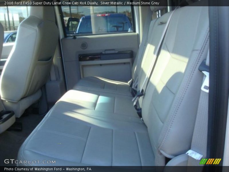 Silver Metallic / Medium Stone Grey 2008 Ford F450 Super Duty Lariat Crew Cab 4x4 Dually