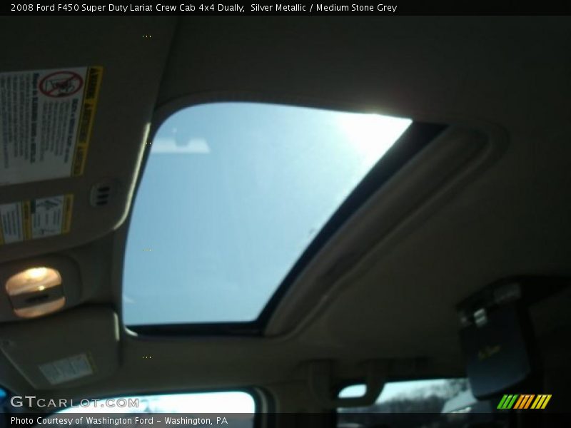 Silver Metallic / Medium Stone Grey 2008 Ford F450 Super Duty Lariat Crew Cab 4x4 Dually