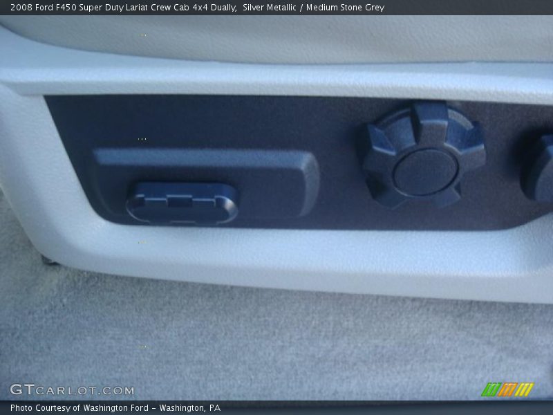 Silver Metallic / Medium Stone Grey 2008 Ford F450 Super Duty Lariat Crew Cab 4x4 Dually