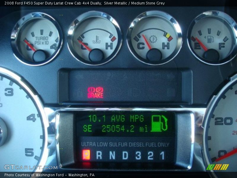 Silver Metallic / Medium Stone Grey 2008 Ford F450 Super Duty Lariat Crew Cab 4x4 Dually