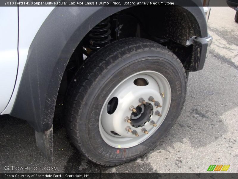Oxford White / Medium Stone 2010 Ford F450 Super Duty Regular Cab 4x4 Chassis Dump Truck