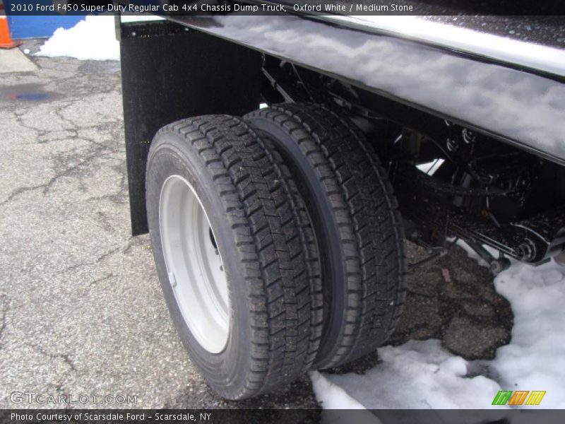 Oxford White / Medium Stone 2010 Ford F450 Super Duty Regular Cab 4x4 Chassis Dump Truck