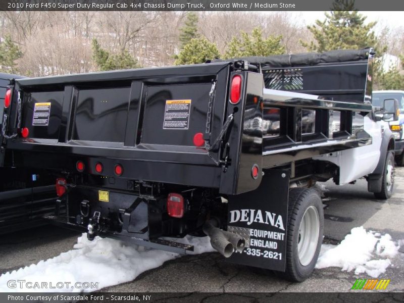Oxford White / Medium Stone 2010 Ford F450 Super Duty Regular Cab 4x4 Chassis Dump Truck