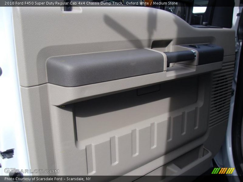 Oxford White / Medium Stone 2010 Ford F450 Super Duty Regular Cab 4x4 Chassis Dump Truck