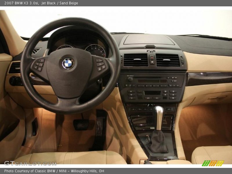 Jet Black / Sand Beige 2007 BMW X3 3.0si