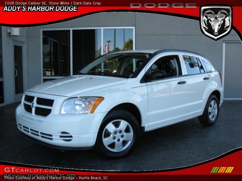 Stone White / Dark Slate Gray 2008 Dodge Caliber SE