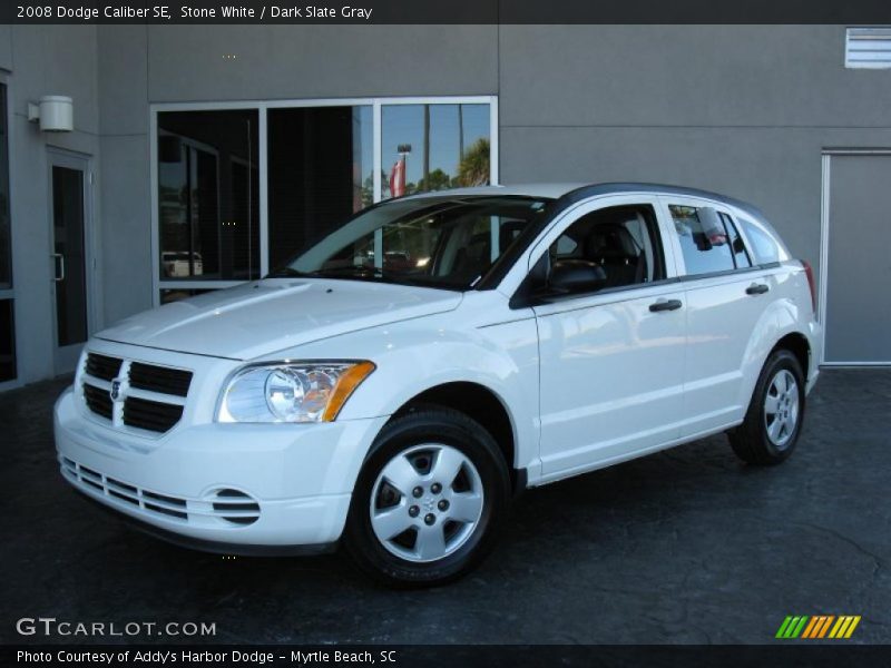 Stone White / Dark Slate Gray 2008 Dodge Caliber SE