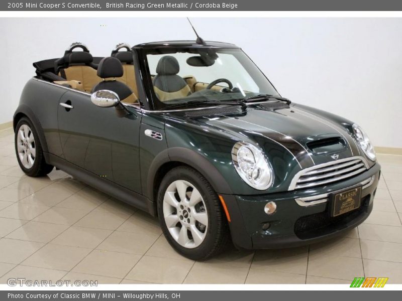 British Racing Green Metallic / Cordoba Beige 2005 Mini Cooper S Convertible